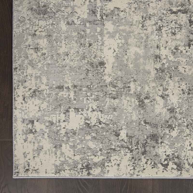 Rustic Textures Abstract Rugs RUS07 in Grey Beige