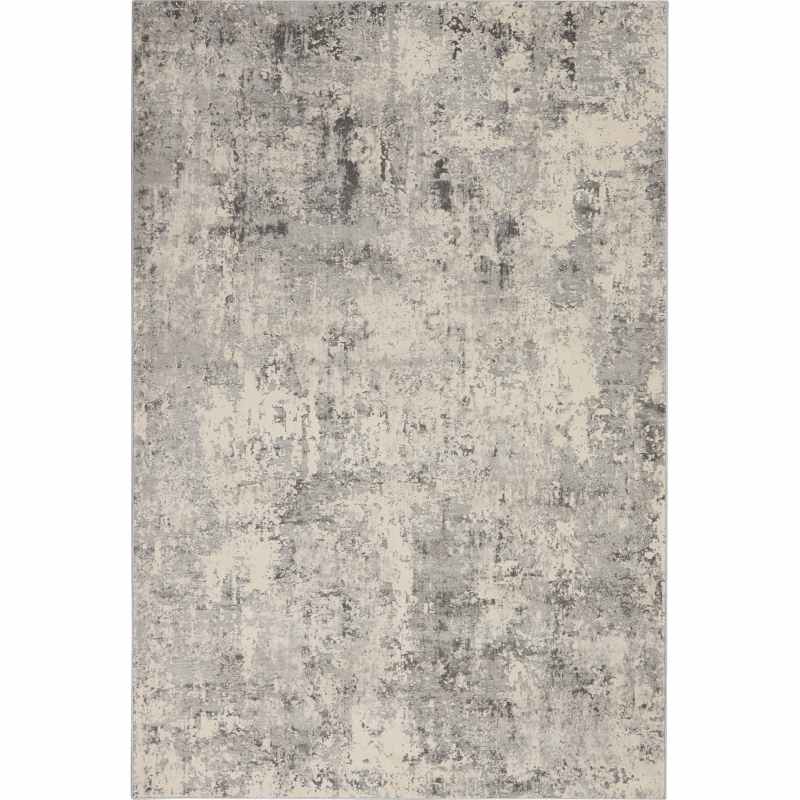 Rustic Textures Abstract Rugs RUS07 in Grey Beige