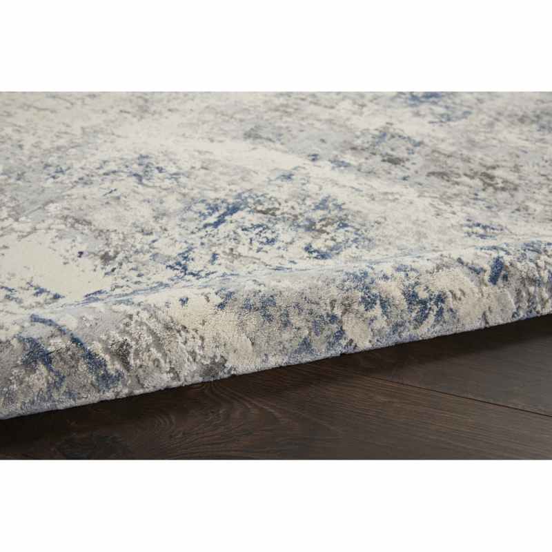 Rustic Textures Abstract Rugs RUS07 in Ivory Grey Blue
