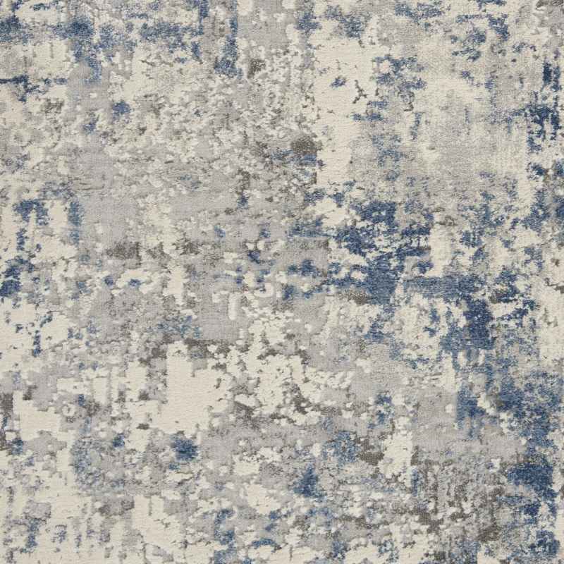 Rustic Textures Abstract Rugs RUS07 in Ivory Grey Blue