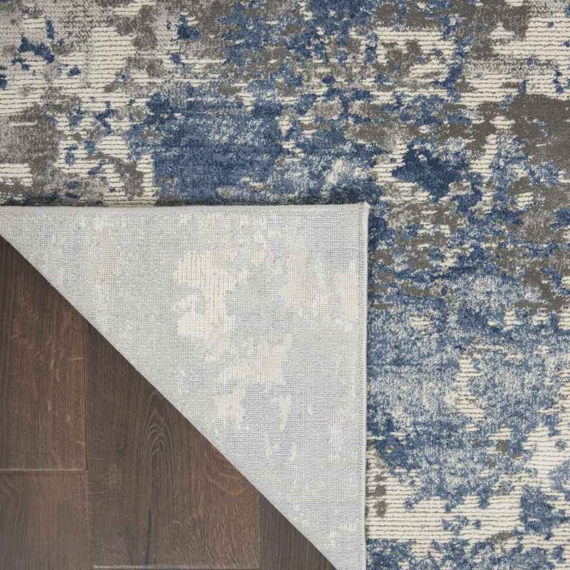 Rustic Textures Abstract Rugs RUS08 in Grey Blue