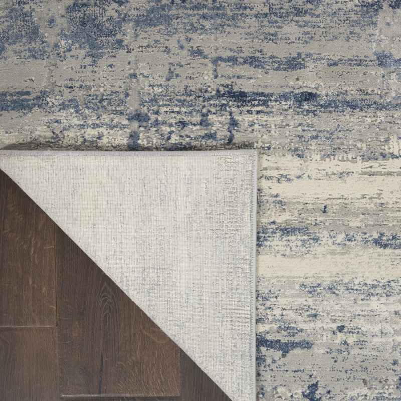 Rustic Textures Abstract Rugs RUS10 in Ivory Blue