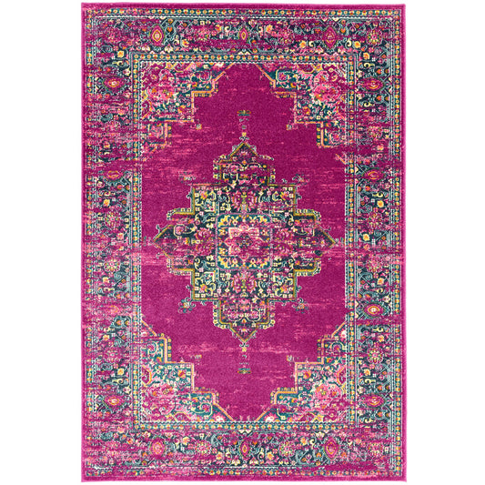 Colt CL04 Medallion TraditionalRugs in Fuchsia