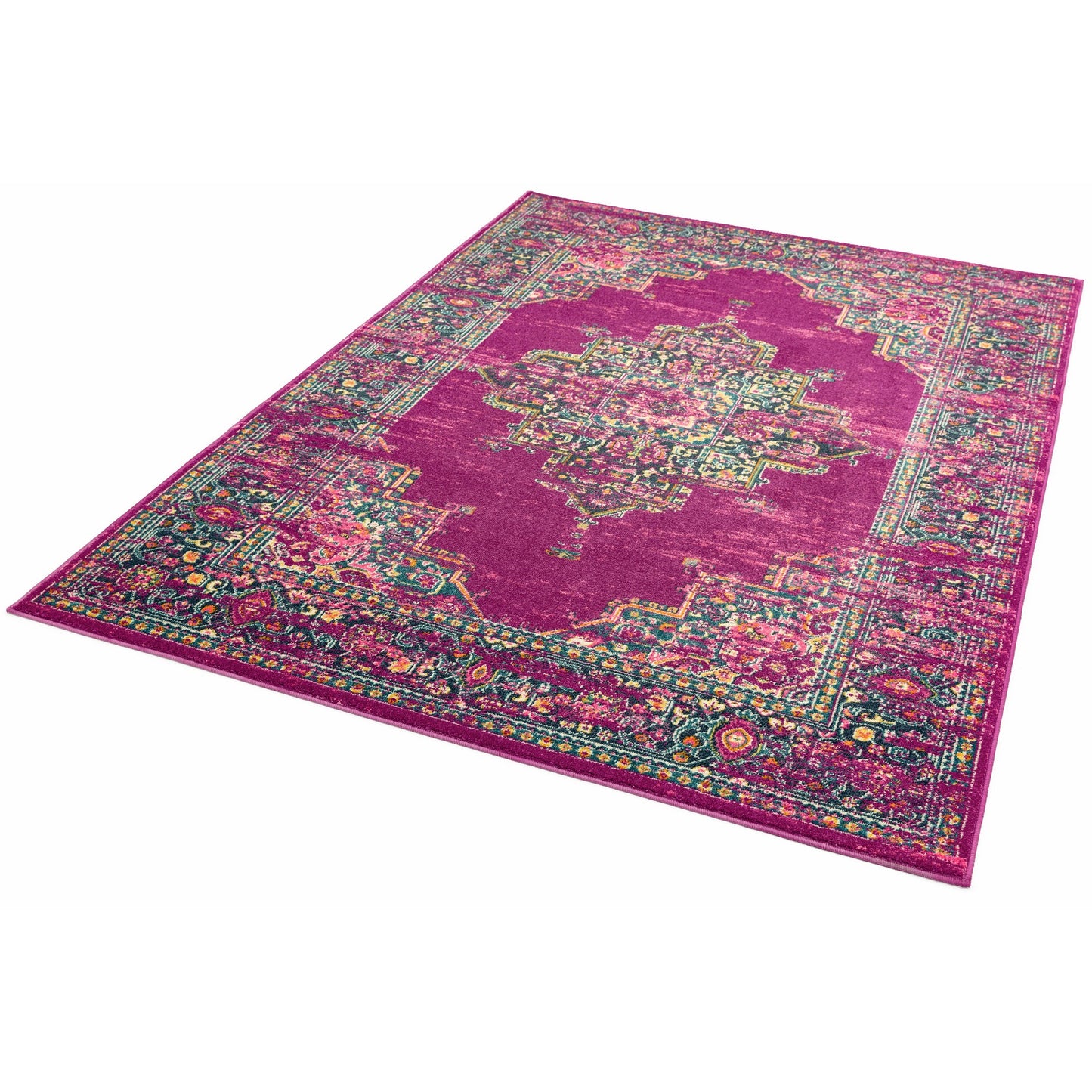 Colt CL04 Medallion TraditionalRugs in Fuchsia