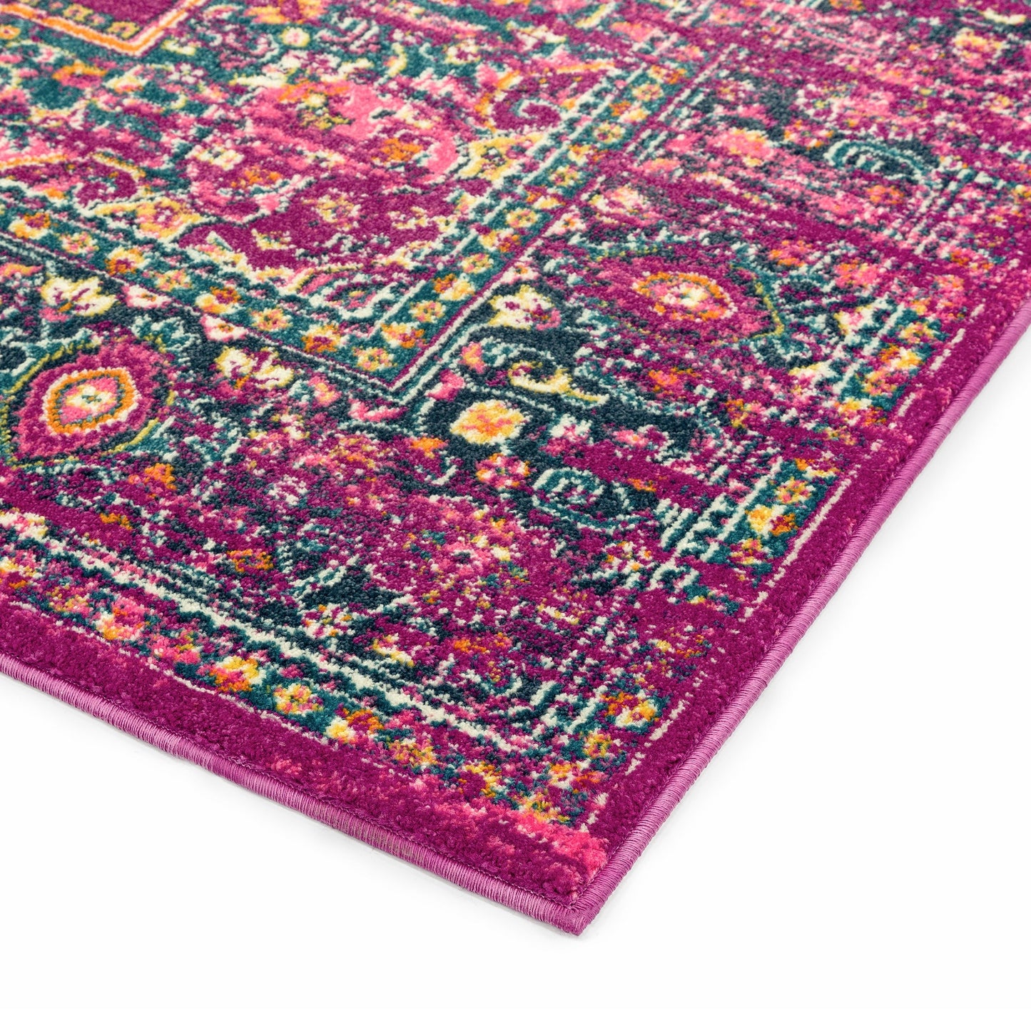 Colt CL04 Medallion TraditionalRugs in Fuchsia