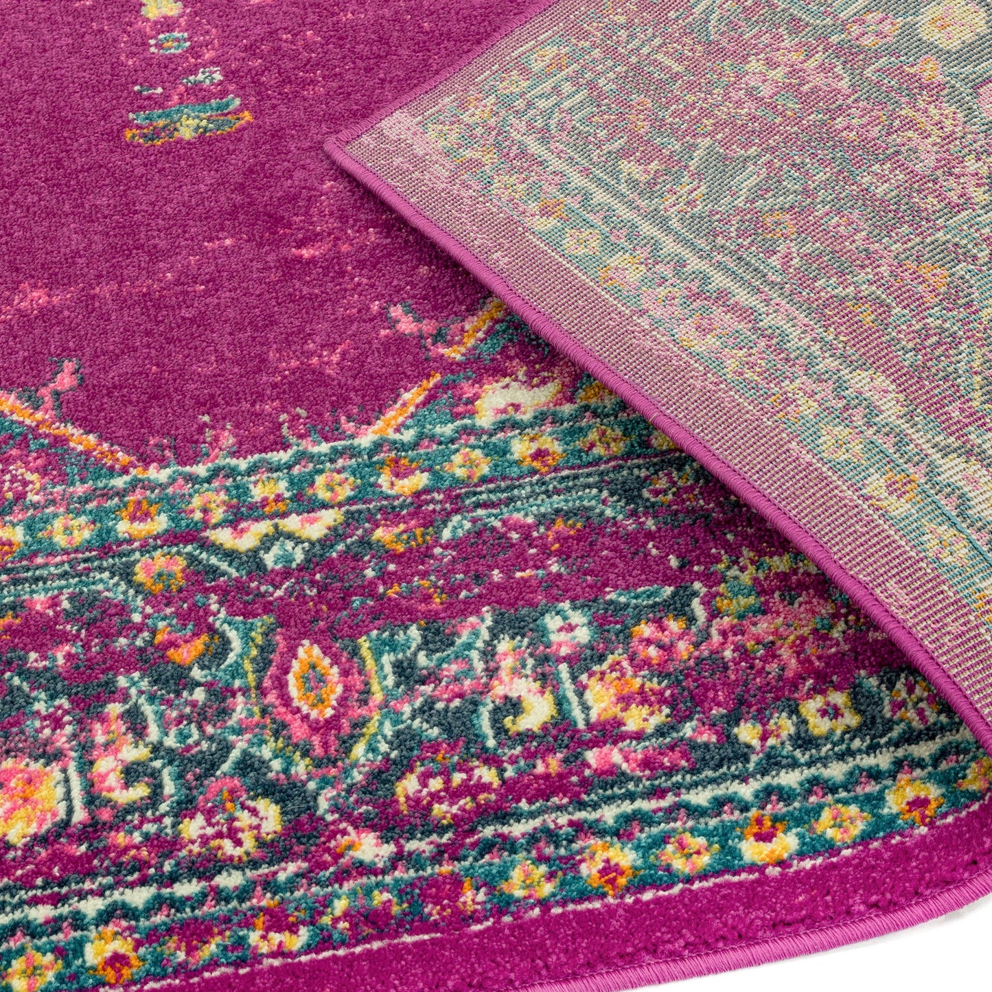 Colt CL04 Medallion TraditionalRugs in Fuchsia