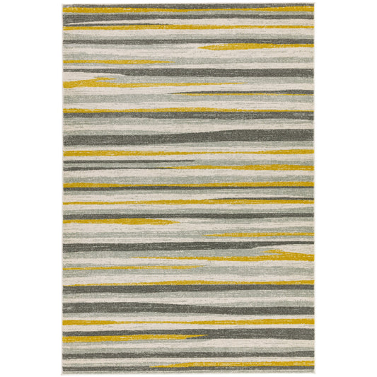 Colt CL010 Stripe Rugs in Mustard Yellow