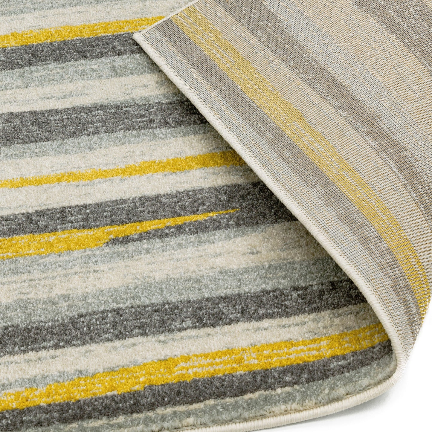 Colt CL010 Stripe Rugs in Mustard Yellow