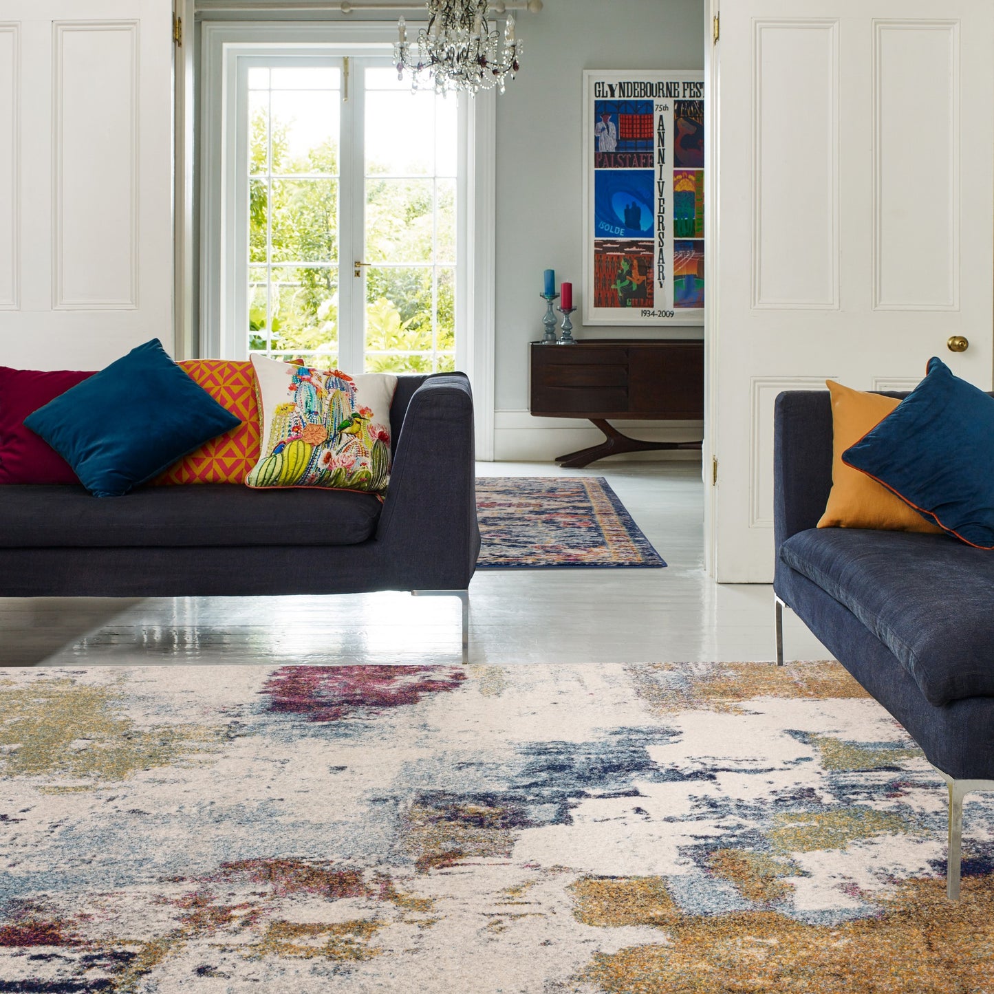 Nova Abstract Rugs NV22 in Mustard