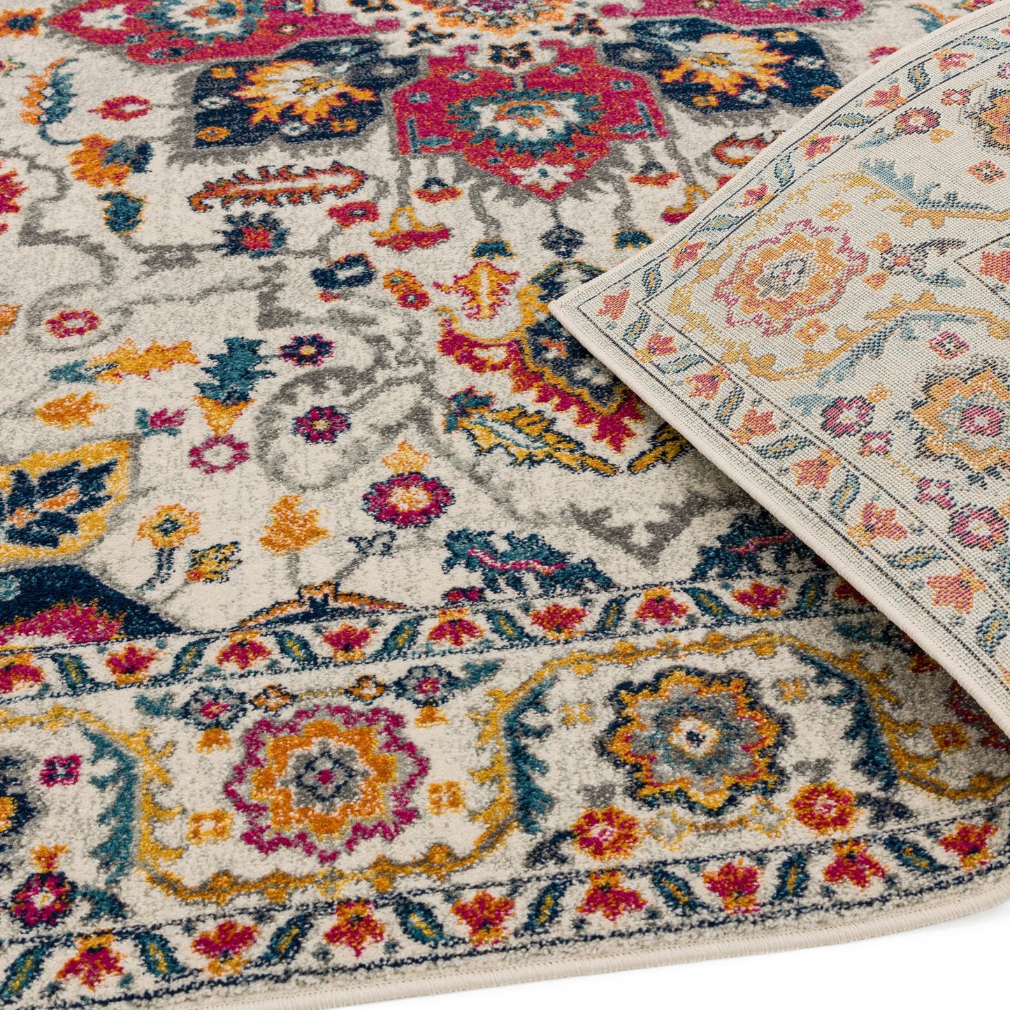 Nova Persian Rugs NV24 in White Multi