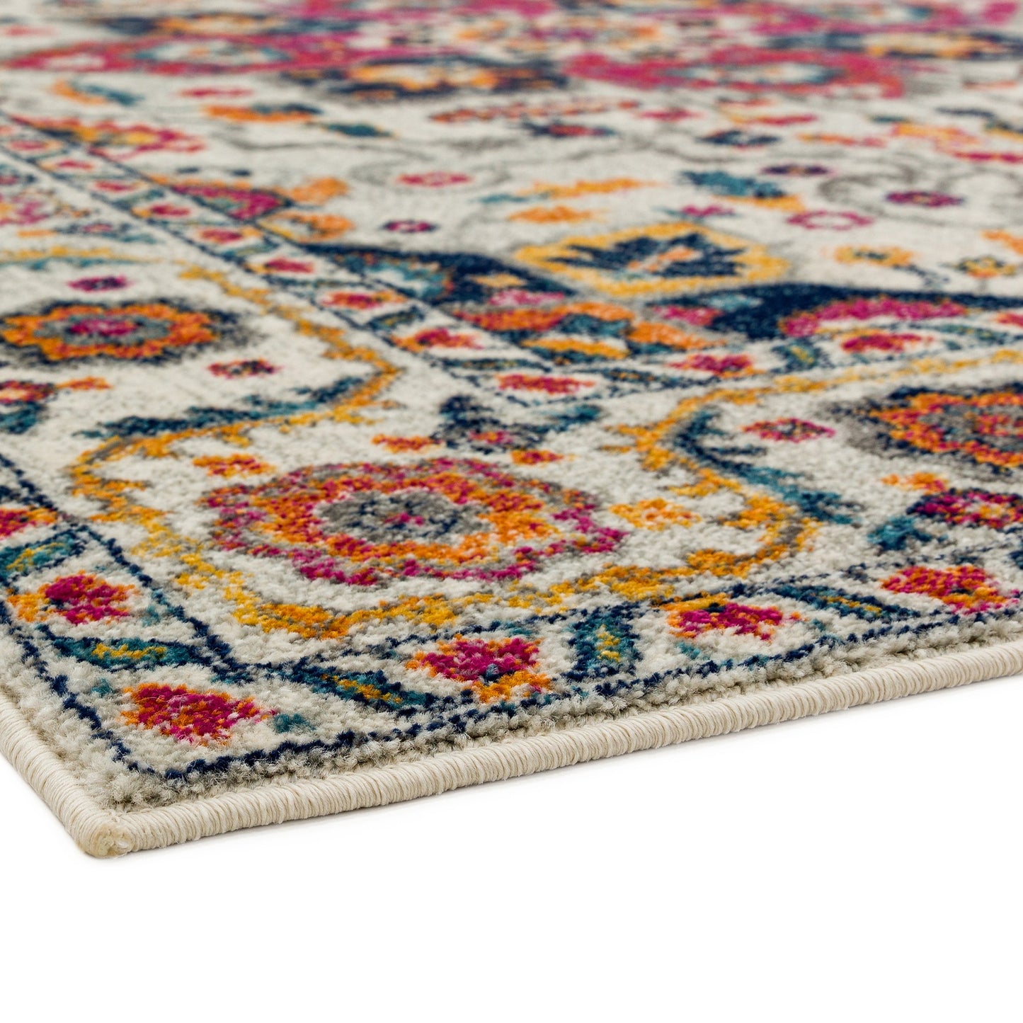 Nova Persian Rugs NV24 in White Multi