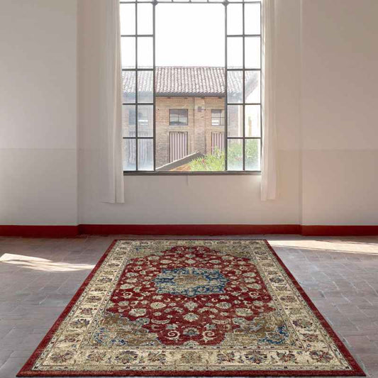 Da Vinci Traditional Medallion 57559 1464 Rugs in Red
