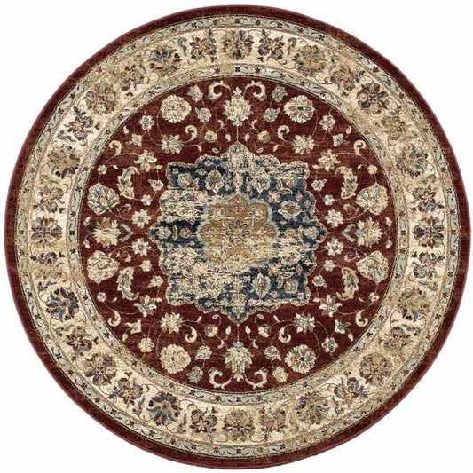 Da Vinci Traditional Medallion Circle 57559 1464 Rugs in Red