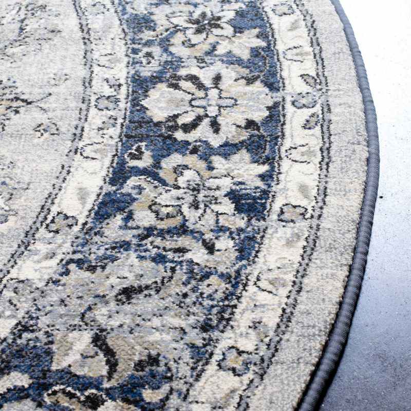 Da Vinci Traditional Medallion Circle 57559 9686 Rugs in Blue