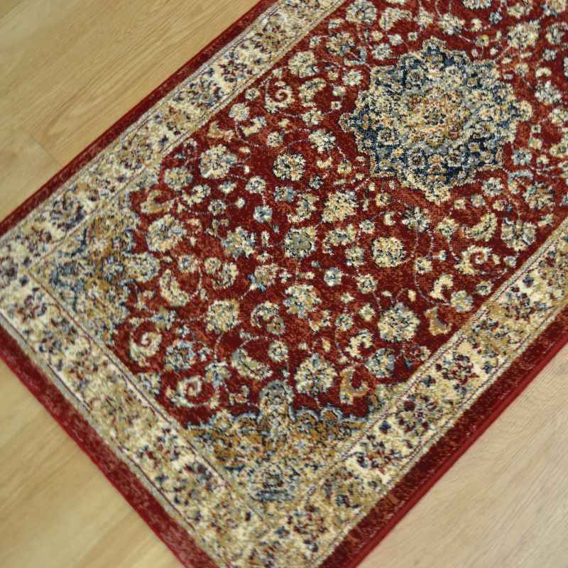 Da Vinci Traditional Medallion 57559 1494 Runner Rugs in Red