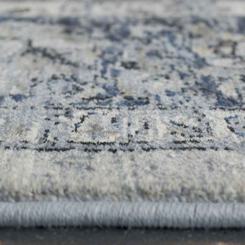 Da Vinci Traditional Medallion 57559 9686 Runner Rugs in Blue