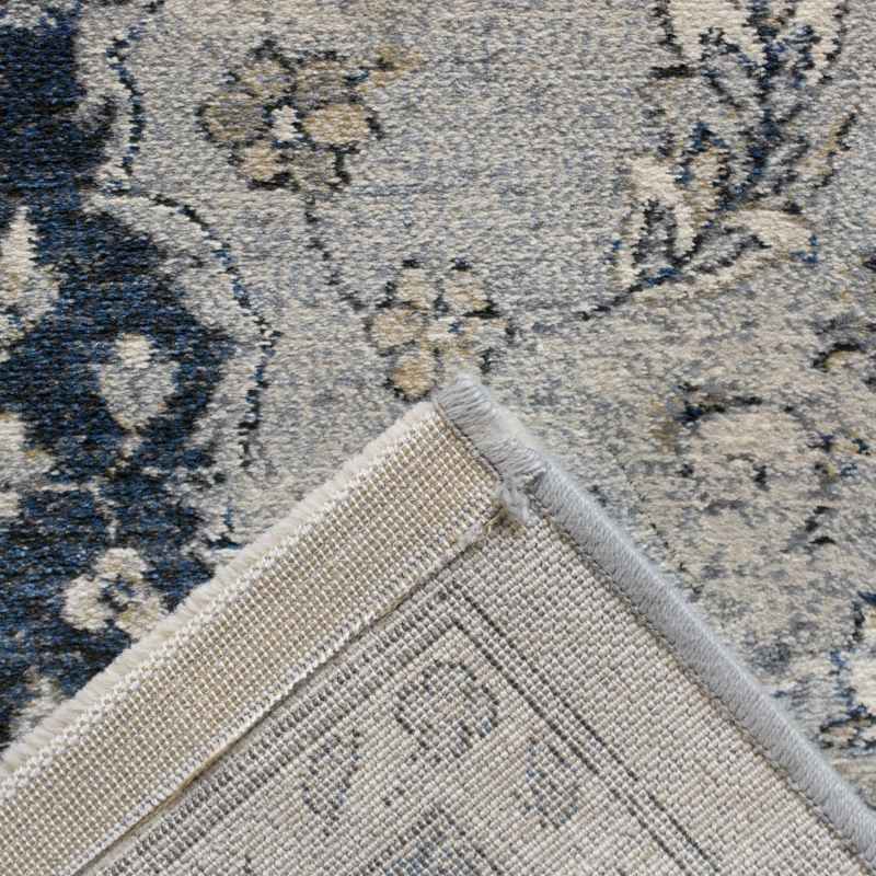 Da Vinci Traditional Medallion 57559 9686 Runner Rugs in Blue
