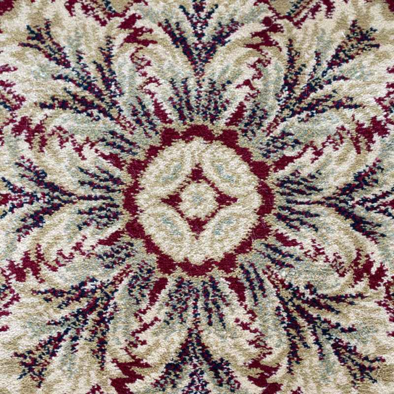 Da Vinci Traditional Bordered 57801 6414 Runner Rugs in Cream Red