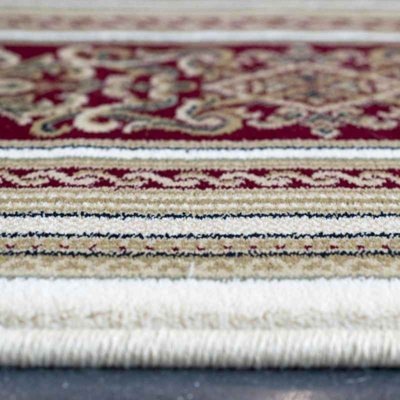Da Vinci Traditional Bordered 57801 6414 Runner Rugs in Cream Red