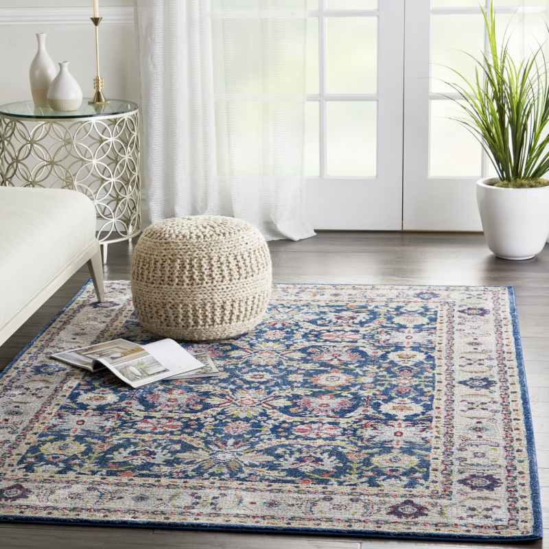 Ankara Global Traditional Persian Rugs ANR13 in Navy Blue