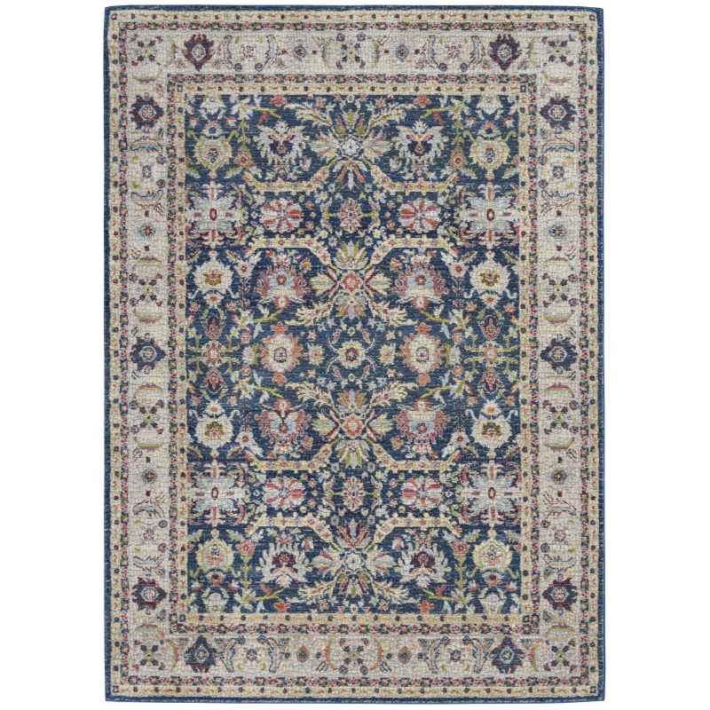 Ankara Global Traditional Persian Rugs ANR13 in Navy Blue