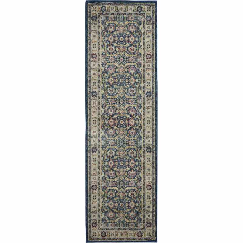 Ankara Global Traditional Persian Hallway Runners ANR13 in navy blue