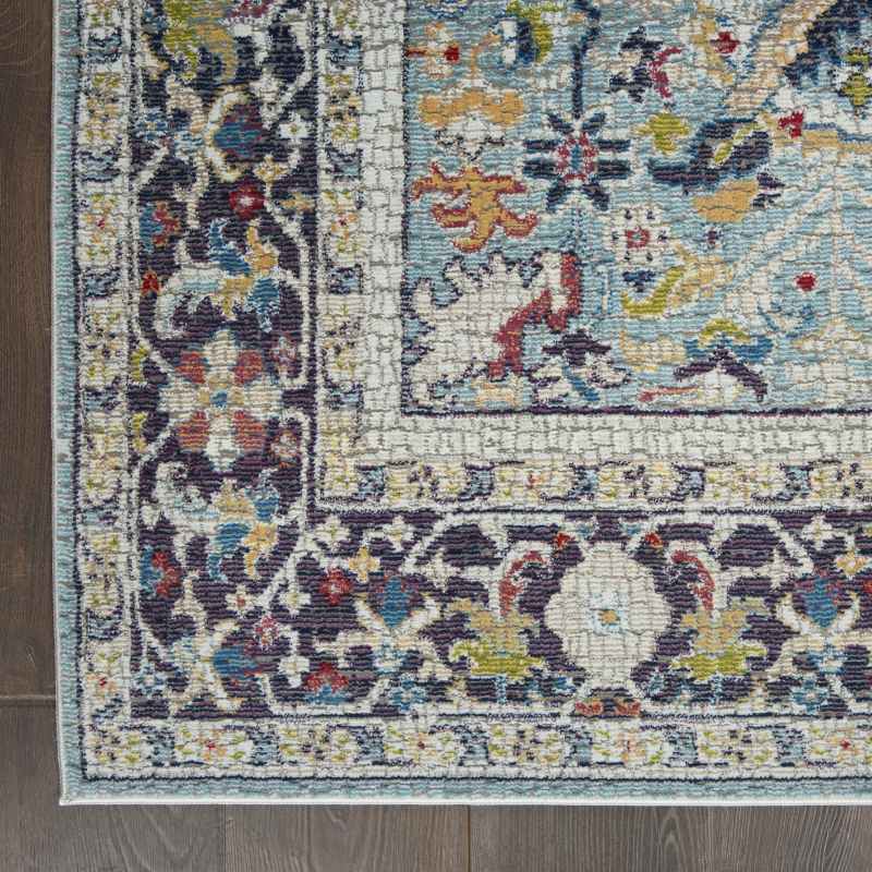 Ankara Global Traditional Persian Hallway Runners ANR14 in Teal Blue