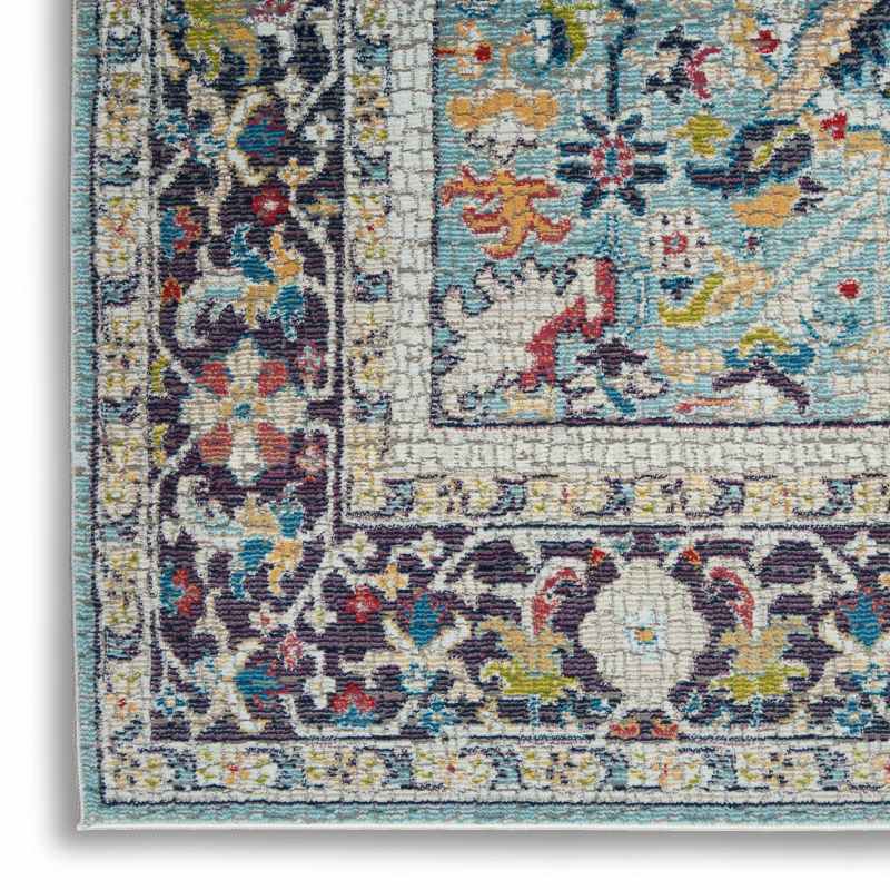Ankara Global Traditional Persian Hallway Runners ANR14 in Teal Blue
