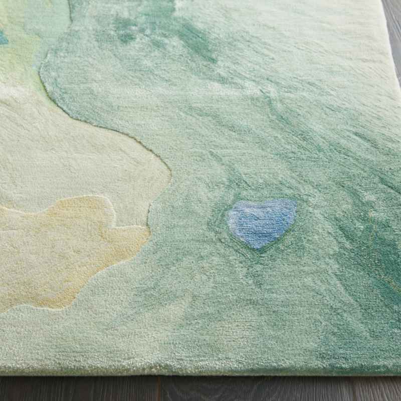 Prismatic Modern Abstract Rugs in PRS16 Seafoam Blue Green by Nourison