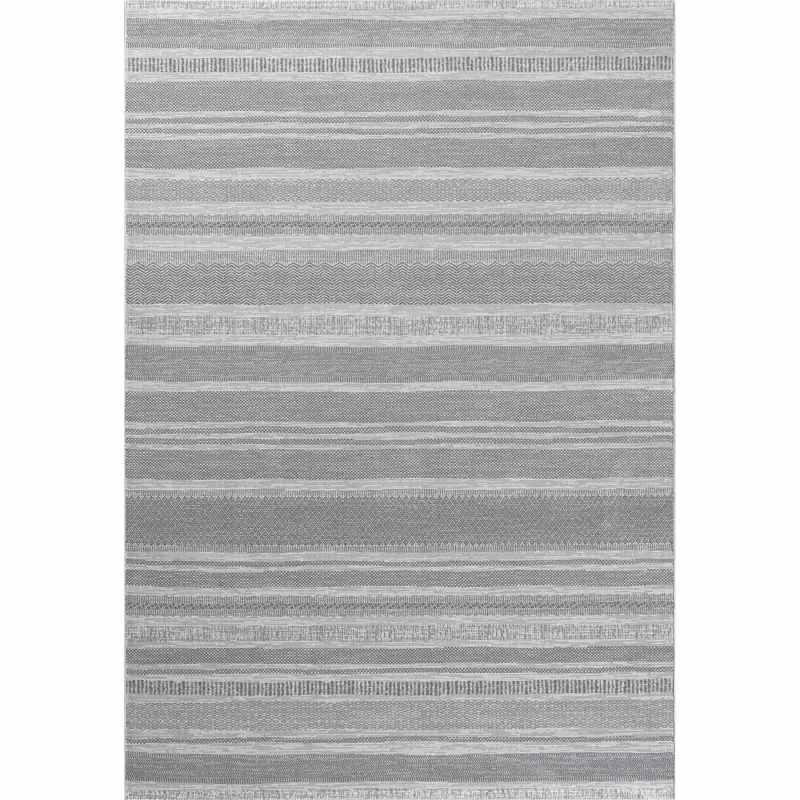 Oslo 59008 5565 Carved Textured Abstract Rugs in Grey