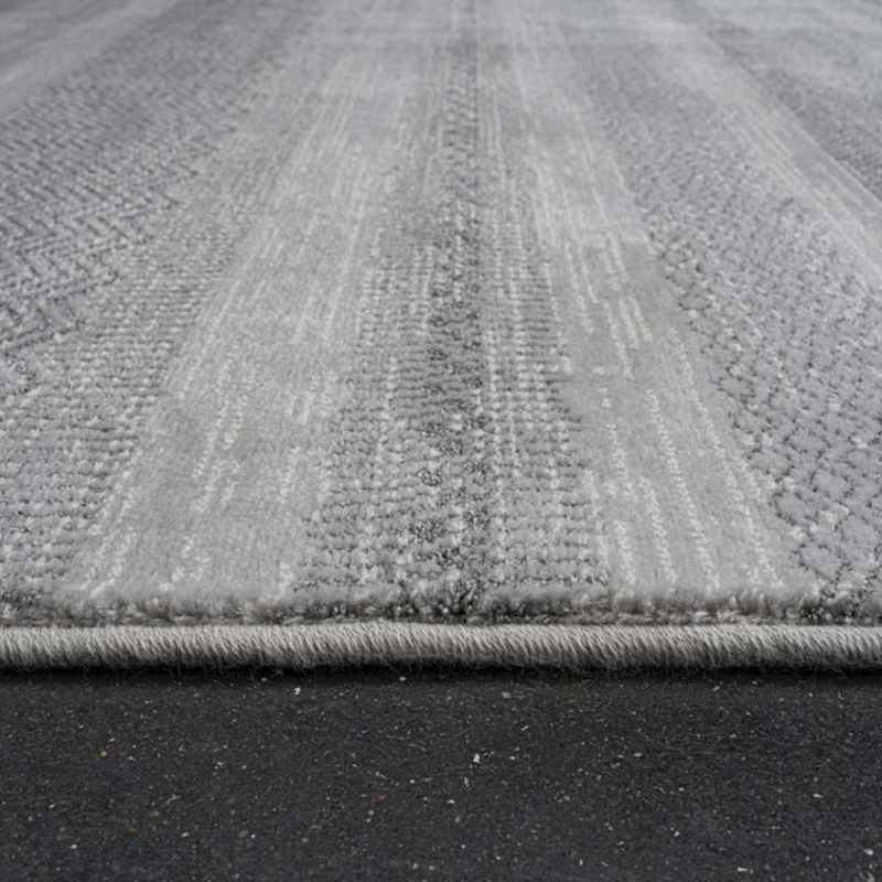 Oslo 59008 5565 Carved Textured Abstract Rugs in Grey