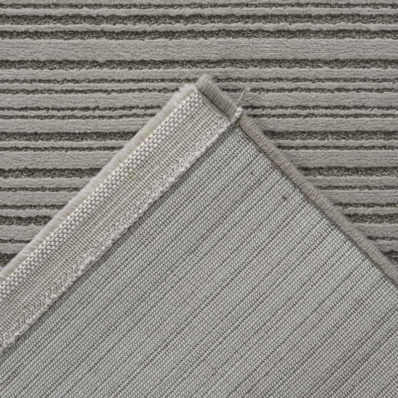 Oslo 59012 8585 Carved Textured Striped Rugs in Grey