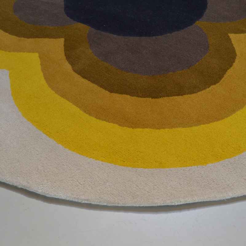 Sunflower Circle Rugs 60006 in Yellow by Orla Kiely