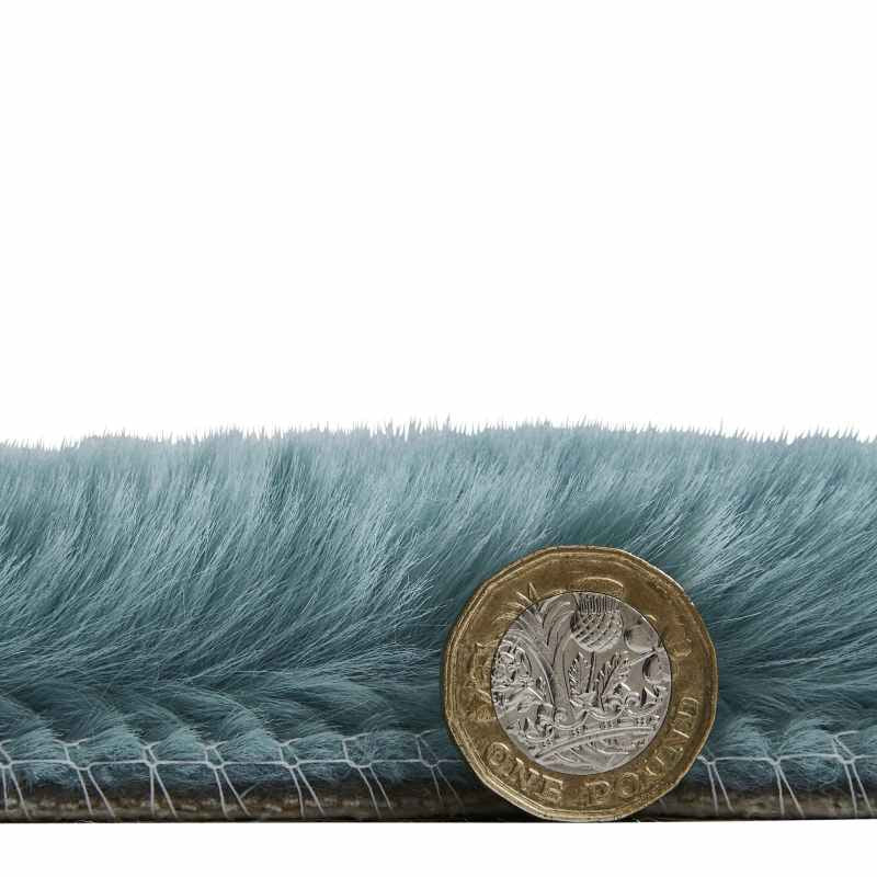 Teddy Shaggy Rugs in Blue