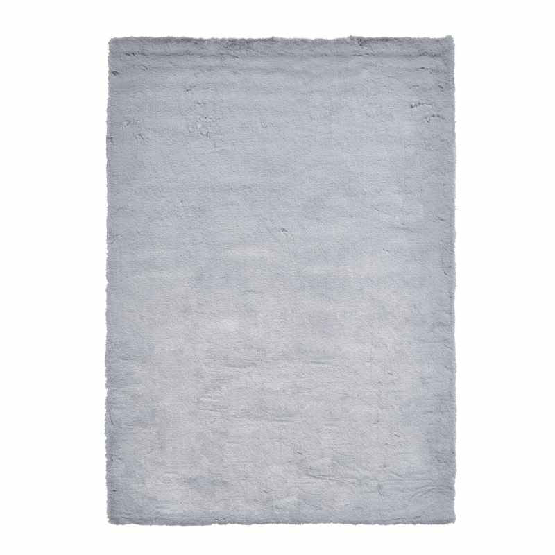 Teddy Shaggy Rugs in Silver