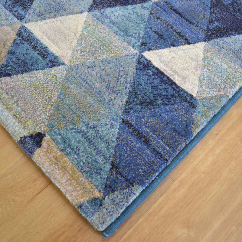 Galleria Modern Geometric Rugs in 63263 5161 in Blue Multi