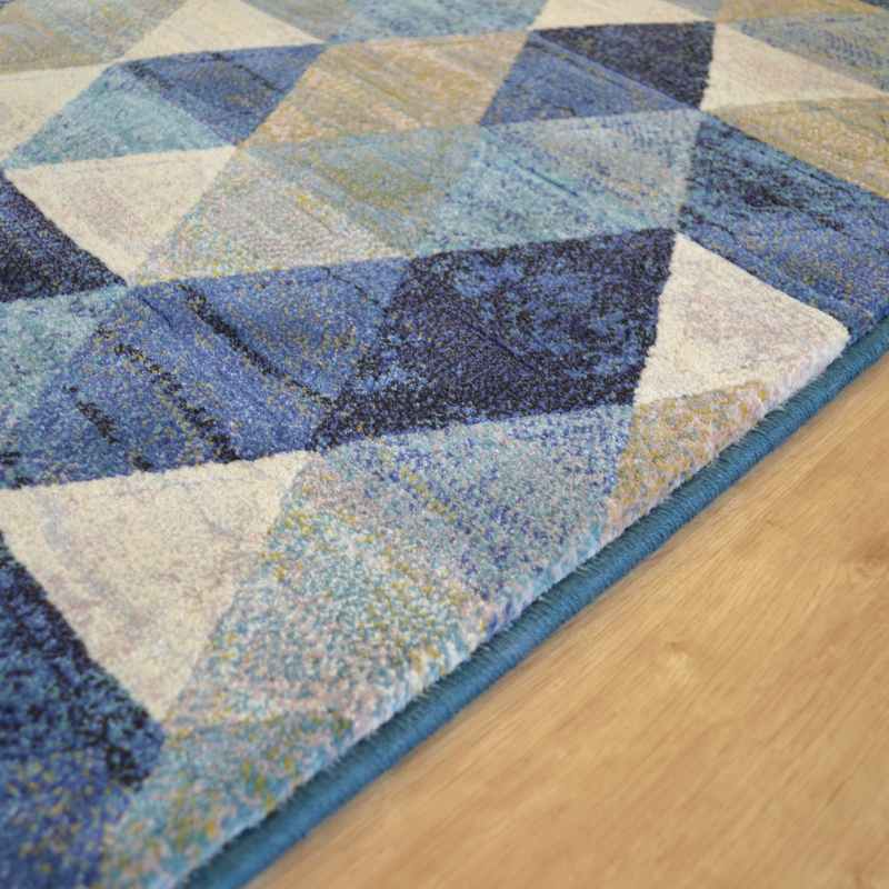 Galleria Modern Geometric Rugs in 63263 5161 in Blue Multi