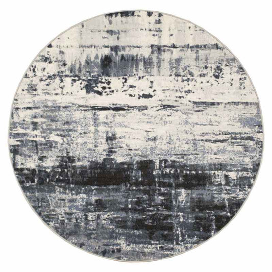Galleria Abstract Circle 63378 6656 Rugs in Grey