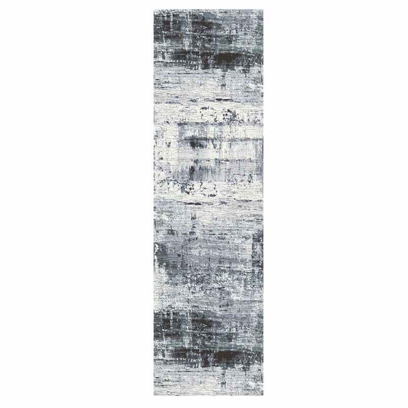 Galleria Abstract 63378 6656 Runner Rugs in Grey