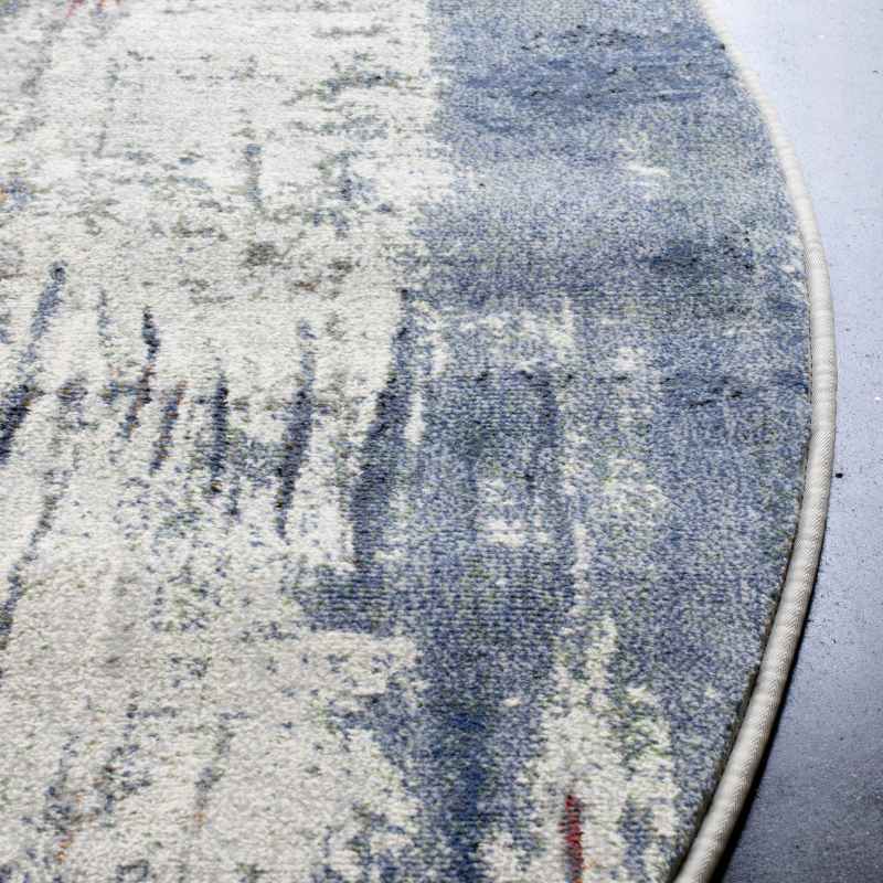 Galleria Abstract Circle 63393 6656 Rugs in Blue Multi
