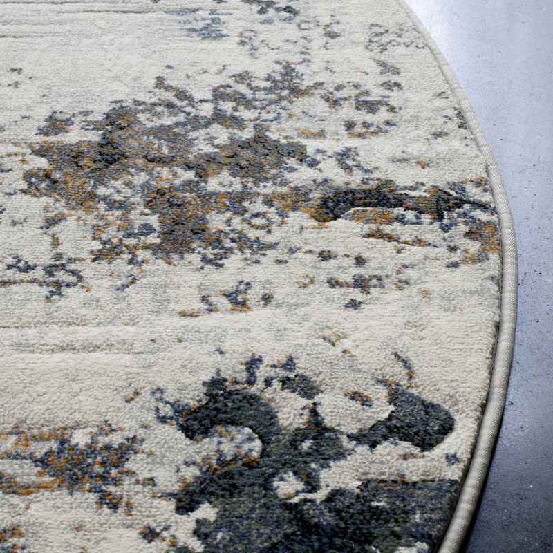 Galleria Abstract Circle 63395 7656 Rugs in Grey Multi
