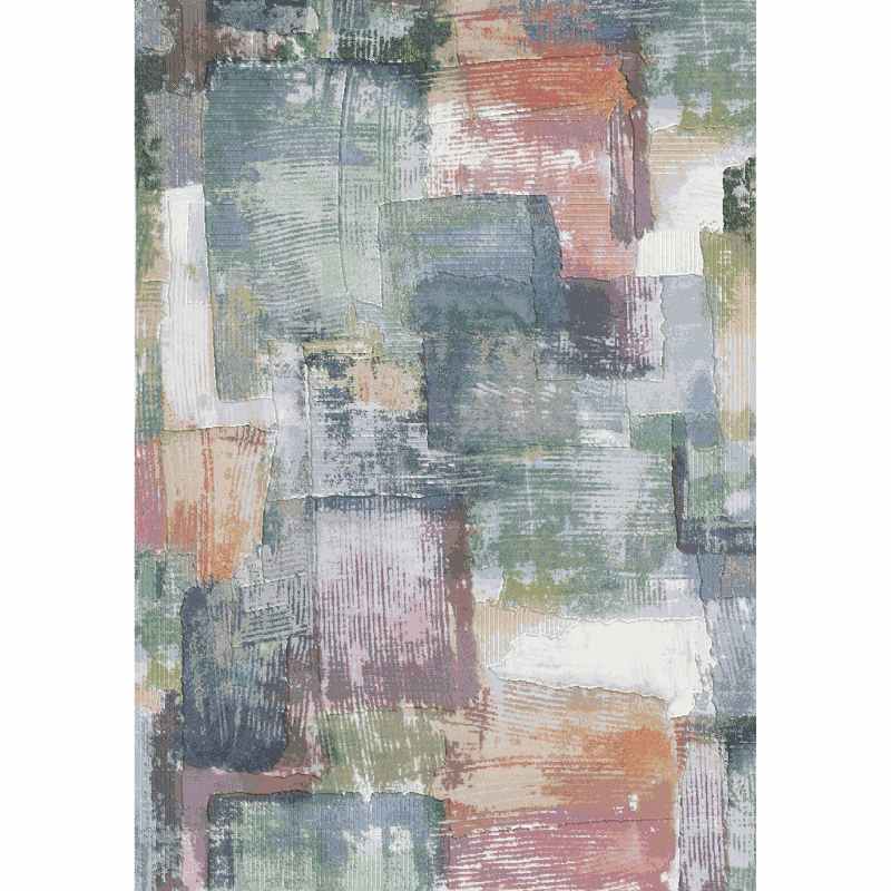Galleria Abstract 63504 6626 Rugs in Green Multi