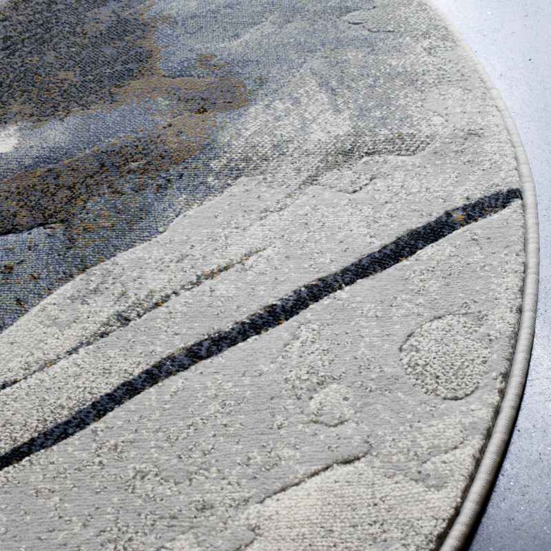 Galleria Abstract 63529 2626 Circle Rugs in Slate Grey Multi