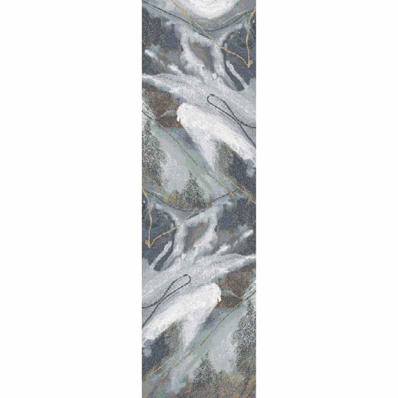 Galleria Abstract 63529 2626 Runner Rugs in Slate Grey Multi