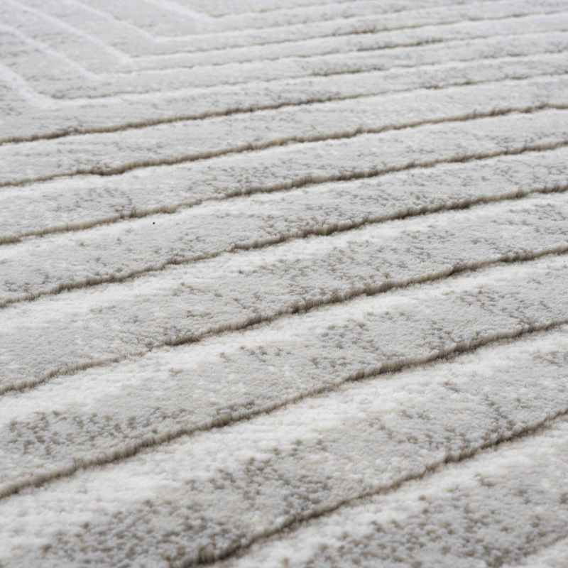 Galleria Carved Striped 63738 7565 Rugs in Beige