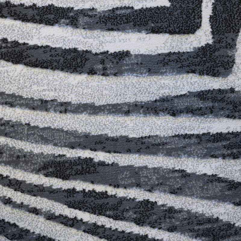 Galleria Carved Striped 63738 7696 Rugs in Grey