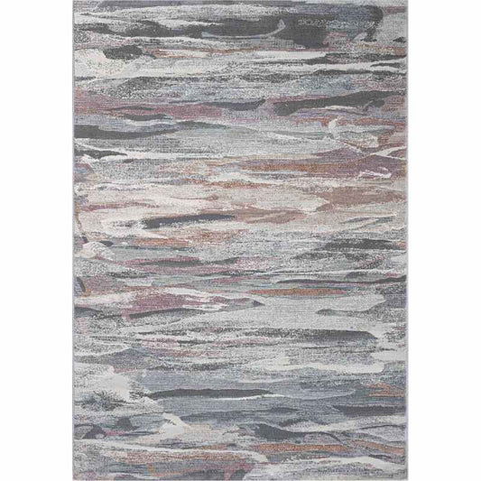 Galleria Abstract Textured 63742 3747 Rugs in Dove Grey