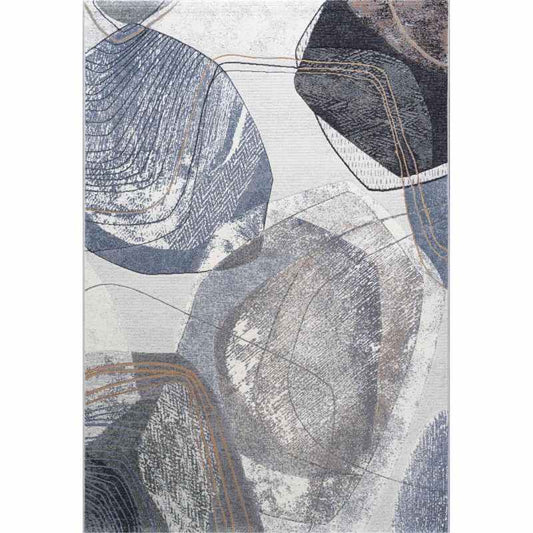 Galleria Modern Abstract 63763 7656 Rugs in Blue
