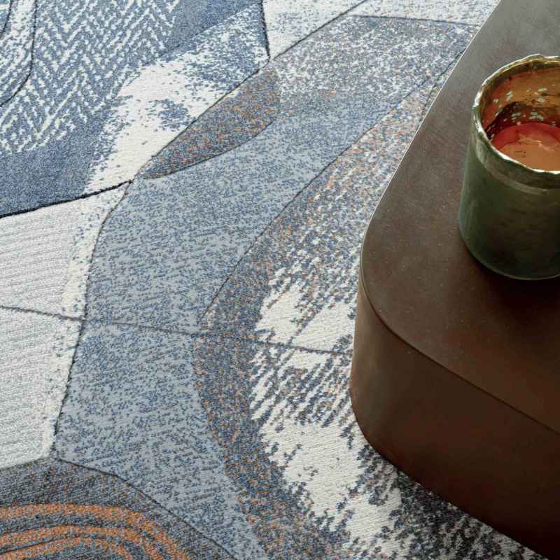 Galleria Modern Abstract 63763 7656 Rugs in Blue