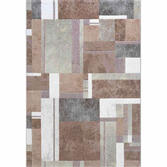 Galleria Modern Geometric 63764 5280 Rugs in Salmon Pink